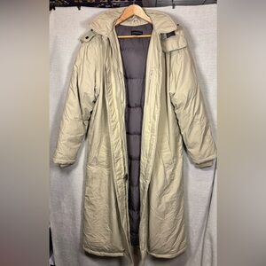 Lands' End Goose Down Beige Trench Coat 🧥
